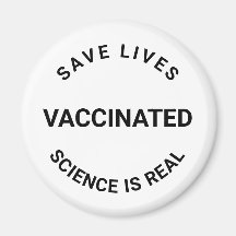 Ciência vacinada é real, salva vidas preto branco