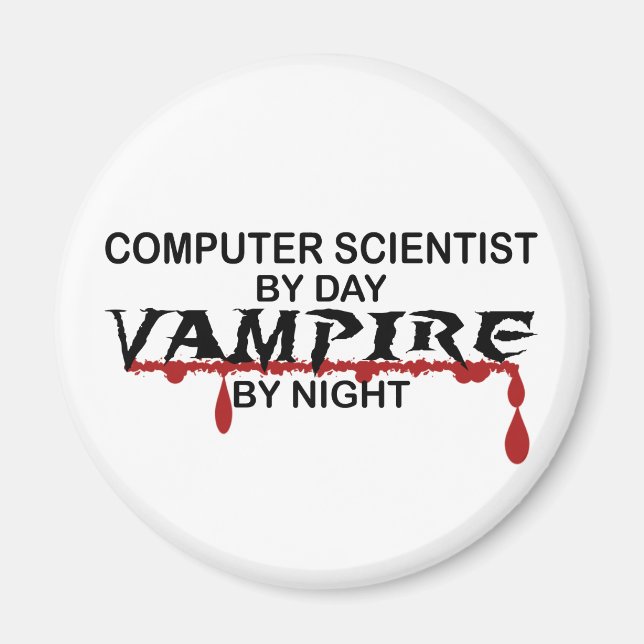 Imã Cientista da computação por dia, vampiro por noite (Frente)