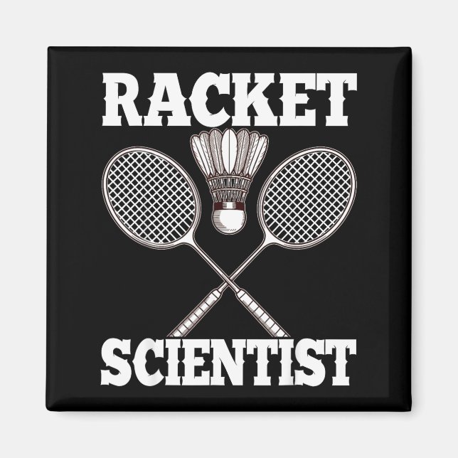 Imã Cientista de Raquete Funny Badminton  (Frente)