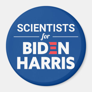 Imã Cientistas em Biden Harris Texto Personalizado Azu