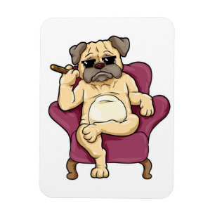 Ímã Cigarro De Fumar Cachorro Pug Muito Legal