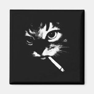 Imã Cigarro Gatinho Engraçado Fumar Gangster de Gato