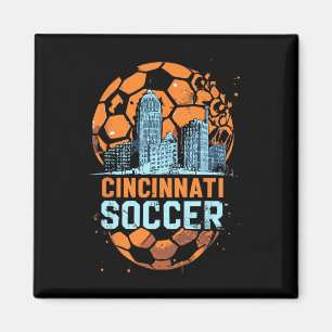 Imã Cincinnati Cidade do Futebol Silhueta Cool Cincy 5