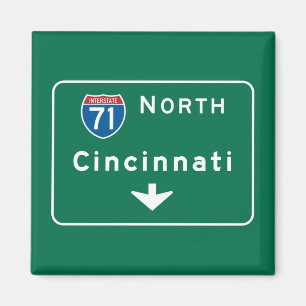 Imã Cincinnati, OH Road Sign