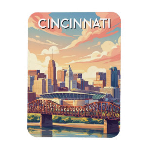 Ímã Cincinnati Ohio Paisagem Urbana Viagem