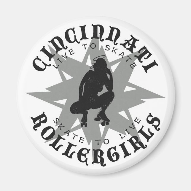 Imã Cincinnati Rollergirls Magnet (Frente)
