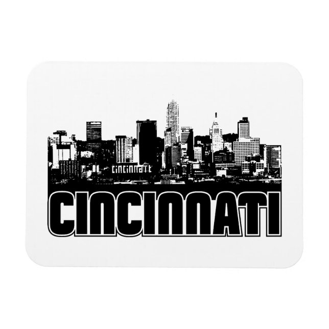 Ímã Cincinnati Skyline (Horizontal)