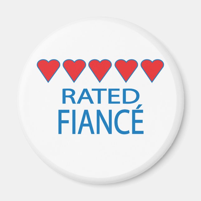 Imã Cinco Corações Fiancé (Frente)