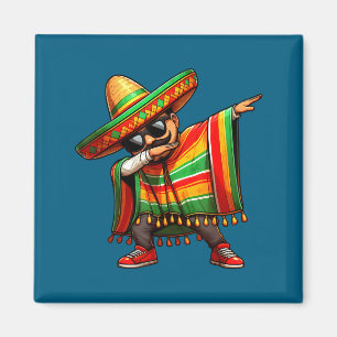 Imã Cinco de maio dabbing mexicano poncho sombrero cha