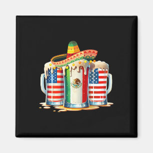Imã Cinco De Mayo Beer Partido Bebendo Da Bandeira Dos