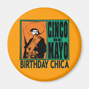 Imã Cinco de Mayo Birthday Chica