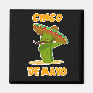 Imã Cinco De Mayo Dabbing Cactus
