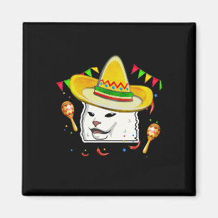 Imã Cinco De Mayo Gato Borracho Amante Mexicano Chapéu
