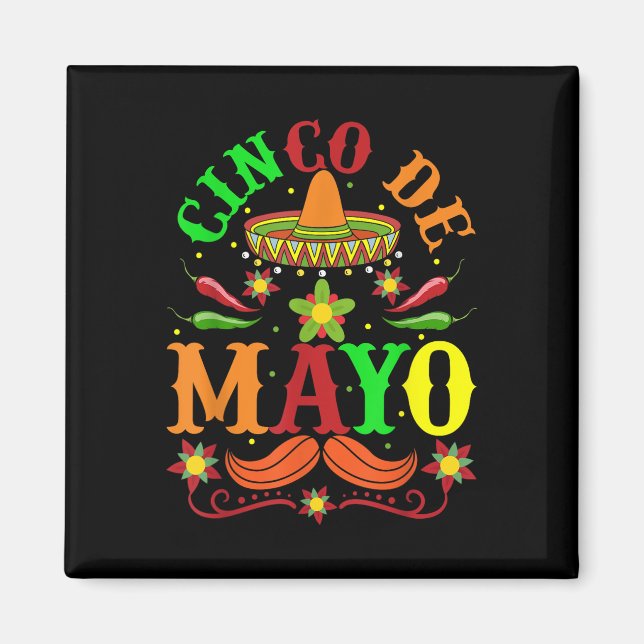Imã Cinco De Mayo Lets Fiesta Squad 5 De Mayo Mexicano (Frente)