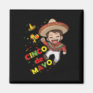 Imã Cinco De Mayo Para Crianças Meninos Design Mexican