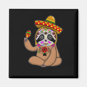 Imã Cinco De Mayo Sloth Halloween Dia Mexicano Do Mort