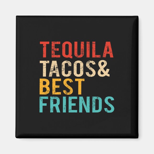 Imã Cinco De Mayo Tequila Tacos Melhores Amigos Bebend (Frente)