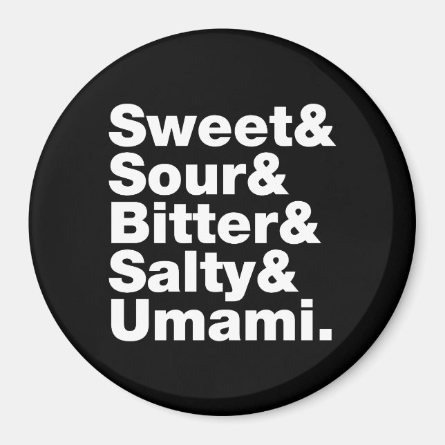 Imã Cinco gostos básicos (Frente)