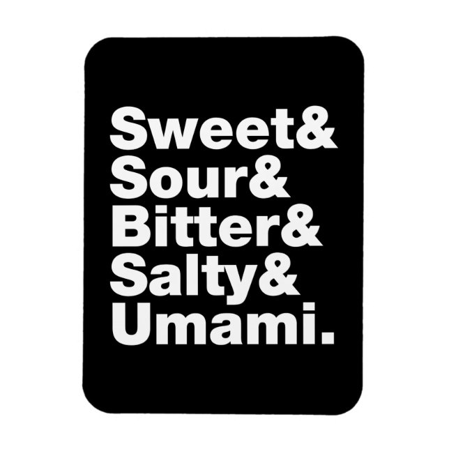 Ímã Cinco gostos básicos (Vertical)