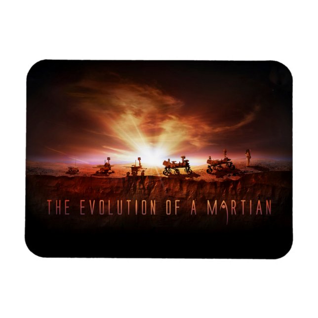 Ímã Cinco veículos Mars bem-sucedidos (Horizontal)