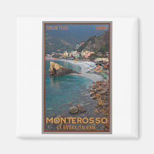 Imã Cinque Terre - praia de Monterosso da manhã