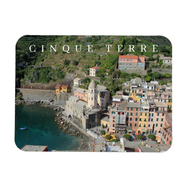 Ímã Cinque Terre Vernazza vê imã de geladeira (Horizontal)
