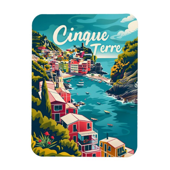 Ímã Cinque Terre Vintage (Vertical)