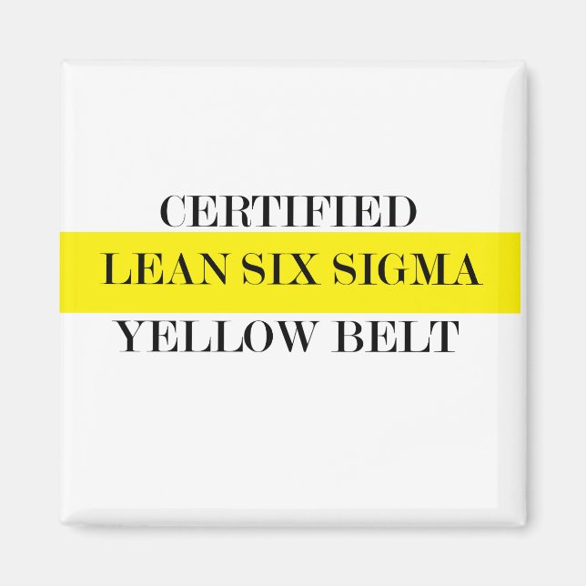 Imã Cinta Amarelo Lean Six Sigma (Frente)