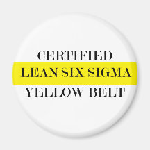 Cinta Amarelo Seis Sigma Certificado