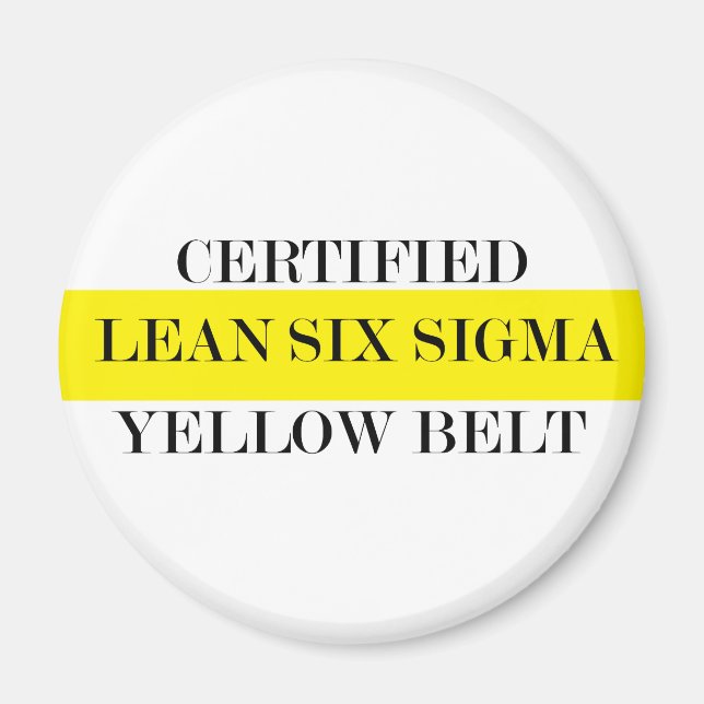 Imã Cinta Amarelo Seis Sigma Certificado (Frente)