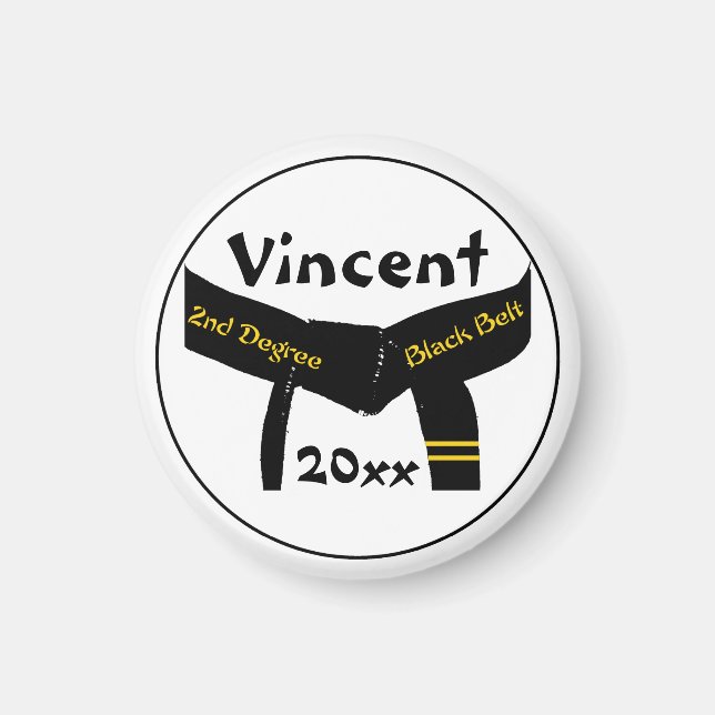 Imã Cinta Preta Grau de segundo de Artes Marciais (Frente)