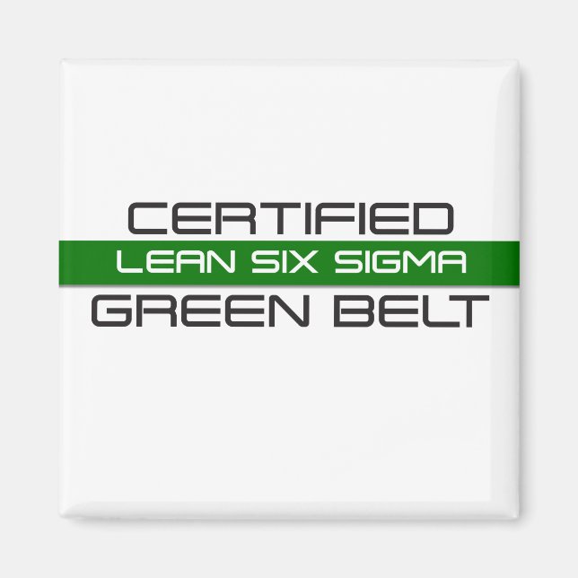 Imã Cinta Verde Certificado Lean Six Sigma (Frente)