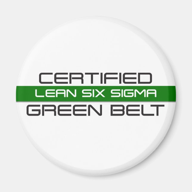 Imã Cinta Verde Lean Seis Sigma Certified (Frente)