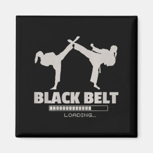Imã Cinto Preto Carregando Karate Premium Tri-Blend