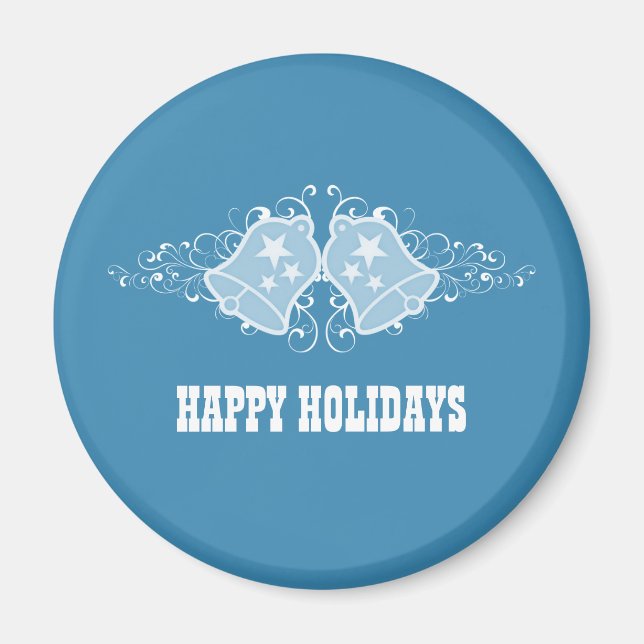 Imã Cintos de Natal e Reboques, Azul (Frente)