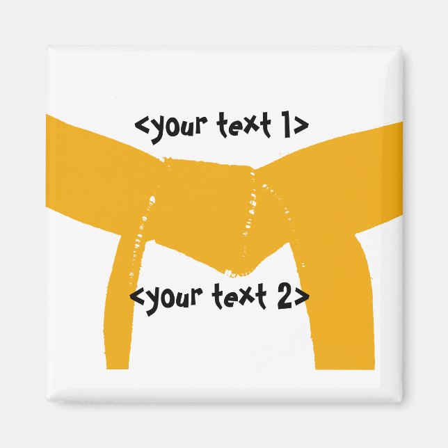 Imã Cintura Laranja de Artes Marciais (Frente)