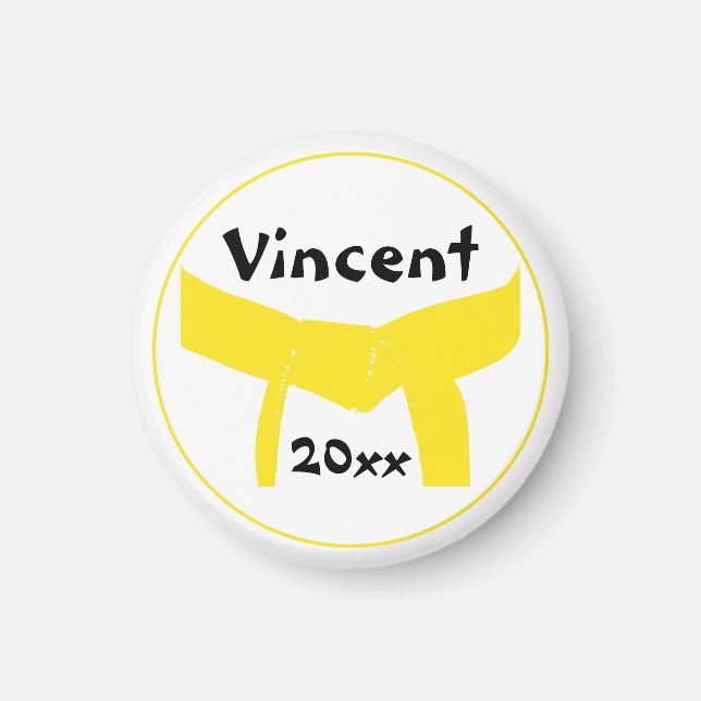 Imã Cinturão Amarelo de Artes Marciais (Frente)
