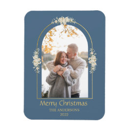 Ímã Cinza de Fotografias de Arch Floral Minimalista Mo