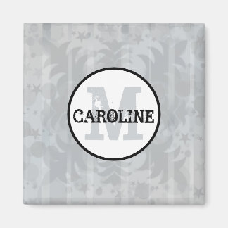 Imã Cinza de prata mostra estrelas modernas de monogra