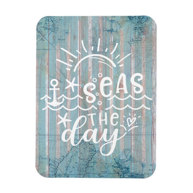 Ímã Cinza do Mar Azul no Cruzeiro do Dia (Vertical)