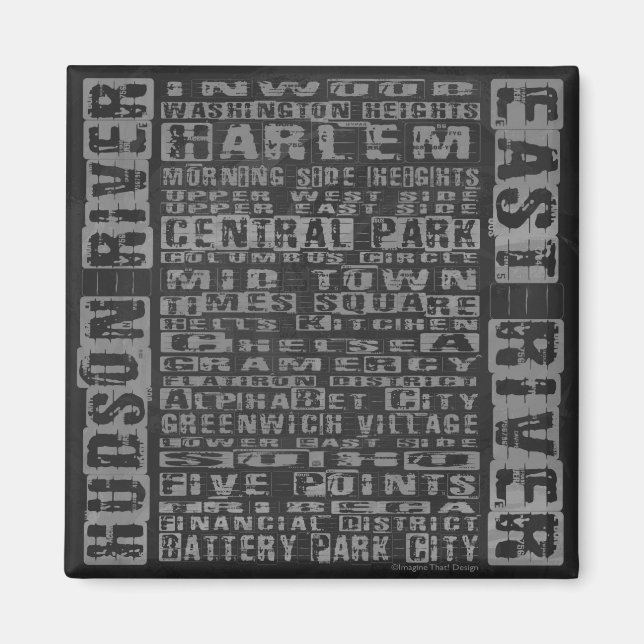Imã Cinza dos bairros da NYC (Frente)