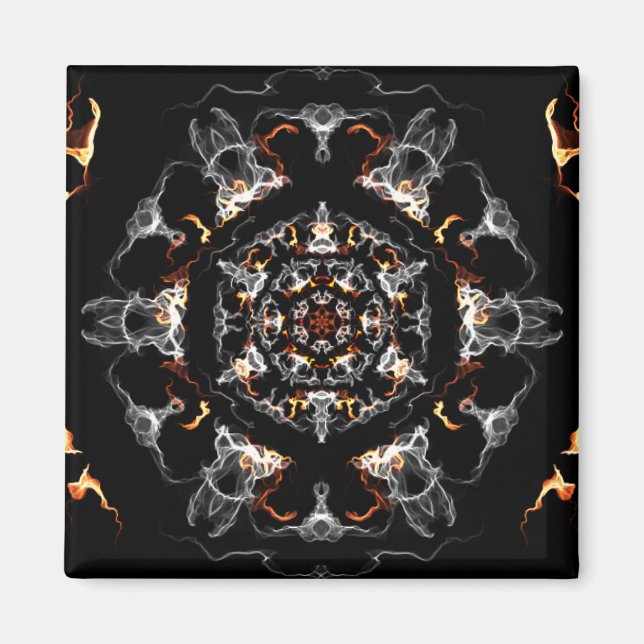 Imã Cinza e Chama Laranja Mandala (Frente)