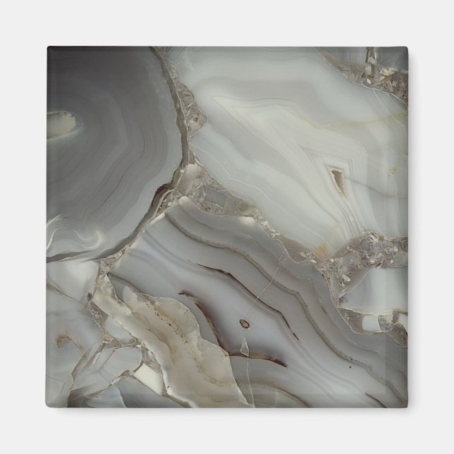 Imã Cinza Marble com Veia Dourada (Frente)