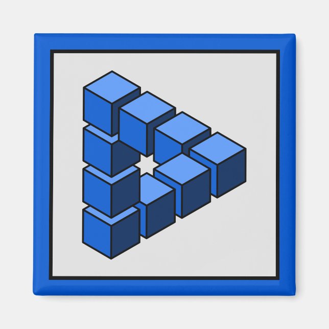 Imã Cinza Negra Azul Funerária Blocos de Triângulo Imp (Frente)