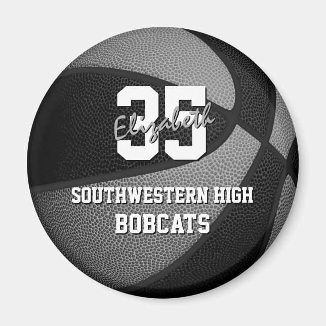 Imã cinza negra miúdos esporte presentes no basquetebo (Frente)