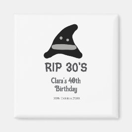Imã Cinza preto RIP 30's 40º aniversário chapéu de bru
