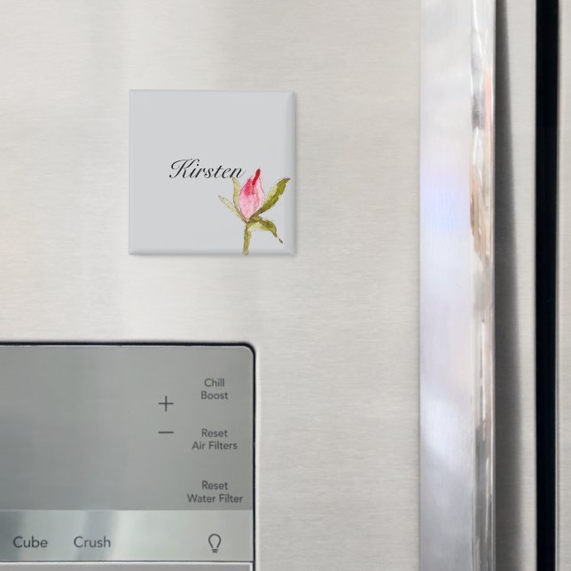 Imã Cinza Rosa Rosa Rosa Flor (In Situ (Fridge))