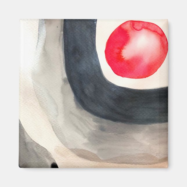 Imã Cinza solar e arte moderna abstrato negra (Frente)