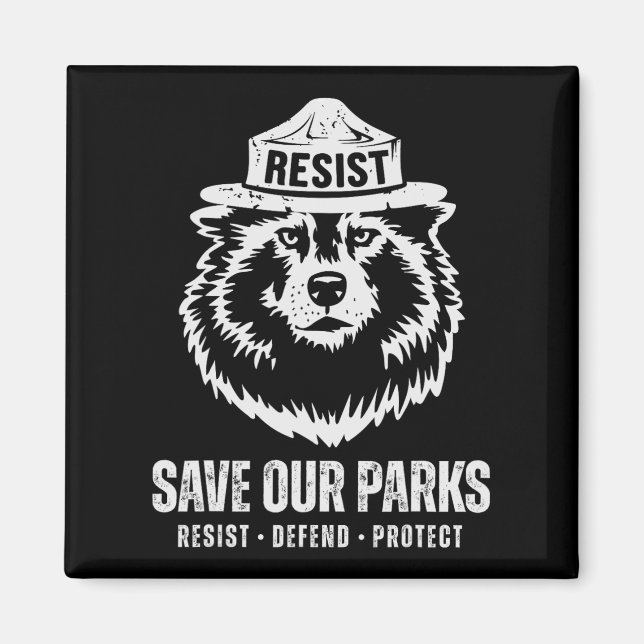 Imã Cinza Wolf Bear Resiste Protege Mulheres do Parque (Frente)
