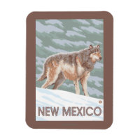 Cinza Wolf em pé no Novo México